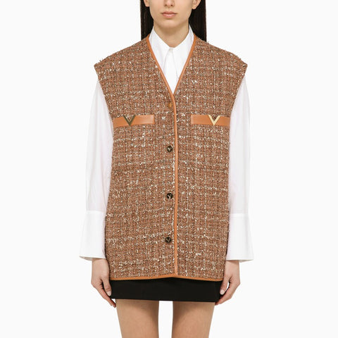 Valentino Valentino V Gold waistcoat brown