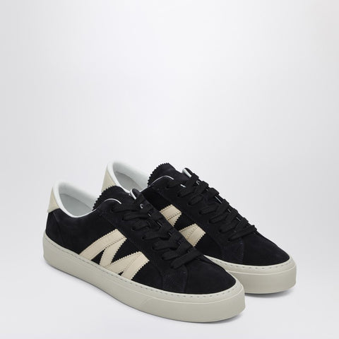 Moncler Moncler Monaco2 navy blue suede trainer