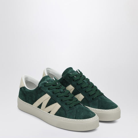Moncler Moncler Green suede leather Monaco2 trainer