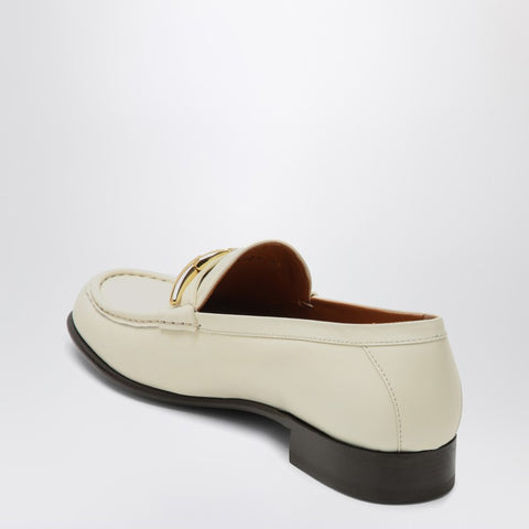 Valentino Garavani Valentino Garavani Ivory leather VLogo Signature loafer