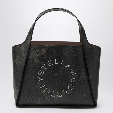 Stella McCartney Stella McCartney Large Stella Logo bag with aged effect
