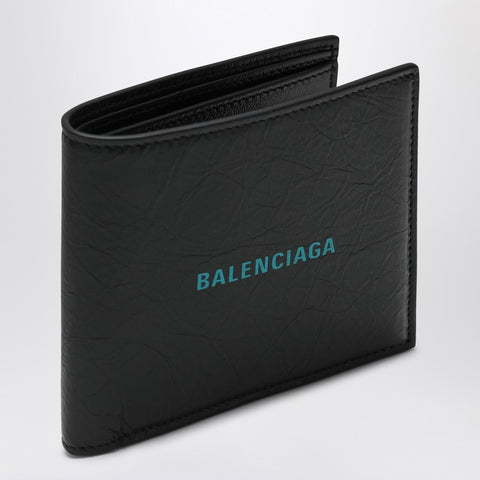 Balenciaga Balenciaga Black horizontal wallet with logo