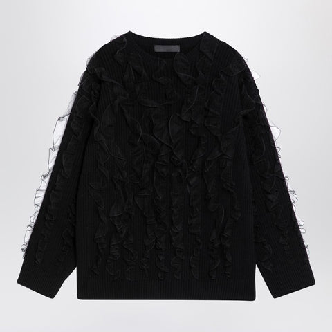 Valentino Valentino Black jumper with ruffles