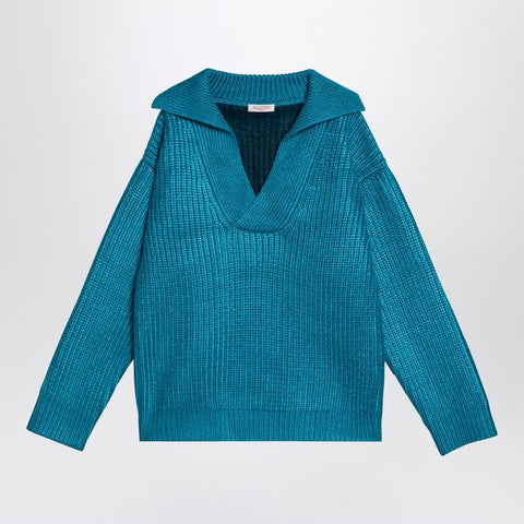 Valentino Valentino Light blue jumper in silk blend
