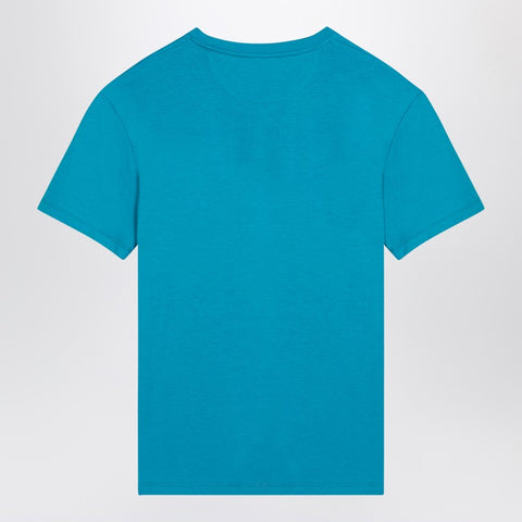Valentino Valentino Light blue T-shirt with logo patch
