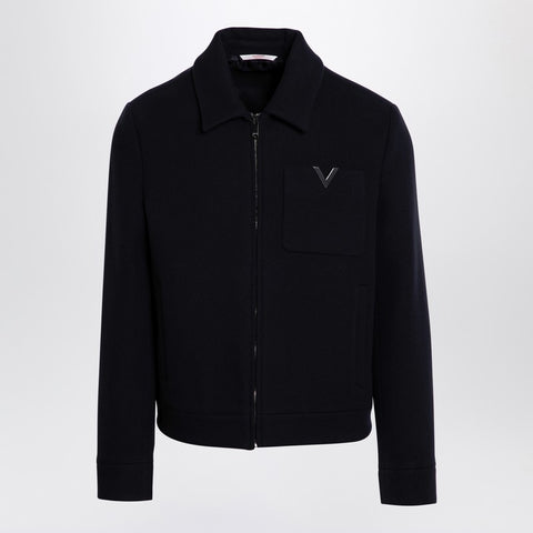 Valentino Valentino Navy blue wool zipped jacket