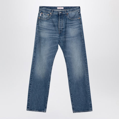 Valentino Valentino Blue washed-effect denim jeans
