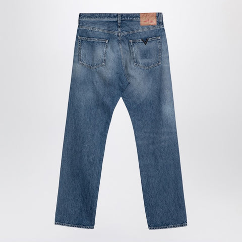 Valentino Valentino Blue washed-effect denim jeans
