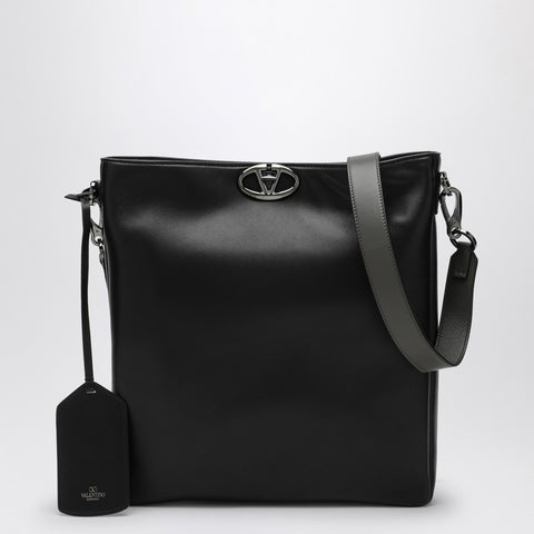 Valentino Garavani Valentino Garavani Vlogo Locker black leather shoulder bag