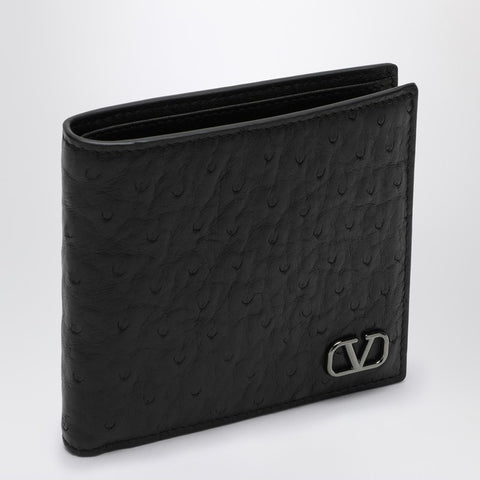 Valentino Garavani Valentino Garavani Vlogo Signature black leather bi-fold wallet