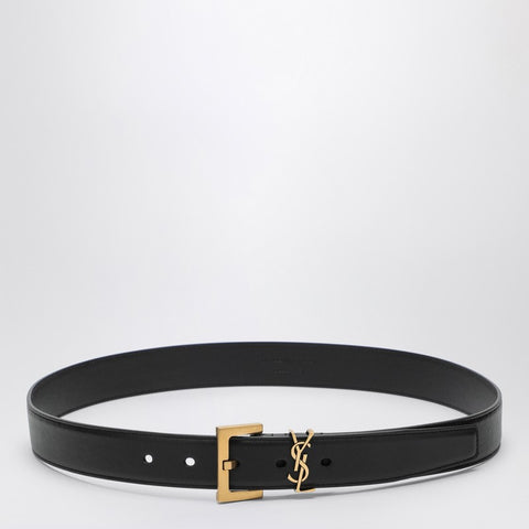 Saint Laurent Saint Laurent Monogram black belt 3 cm