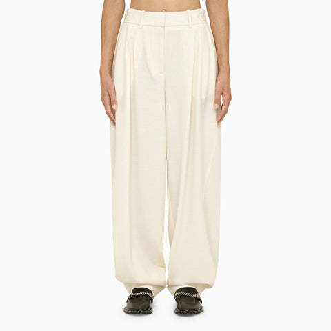Stella McCartney Stella McCartney Cream wool baggy trousers