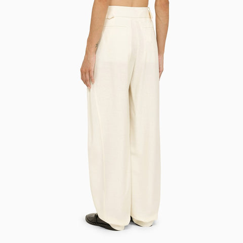 Stella McCartney Stella McCartney Cream wool baggy trousers