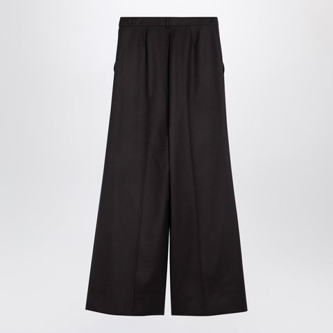 Stella McCartney Stella McCartney Dark chocolate wide leg pants in wool