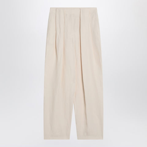 Stella McCartney Stella McCartney Wide butter-coloured pants in linen blend