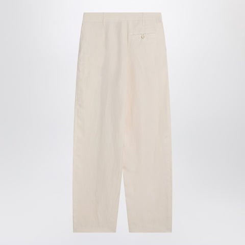 Stella McCartney Stella McCartney Wide butter-coloured pants in linen blend