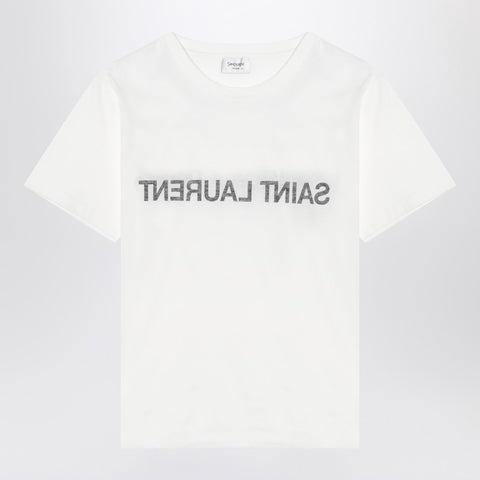Saint Laurent Saint Laurent White cotton T-shirt with logo