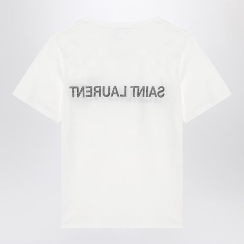 Saint Laurent Saint Laurent White cotton T-shirt with logo