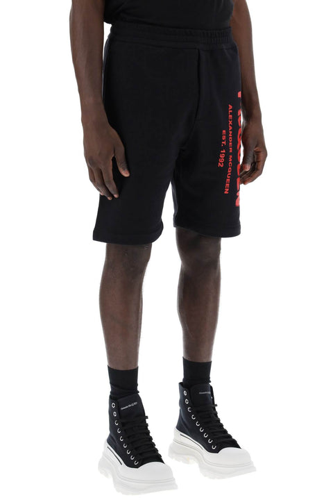 Alexander Mcqueen Alexander Mcqueen jersey graffiti sweatshorts