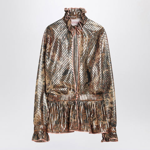 Valentino Valentino Loose pleated silk-blend shirt