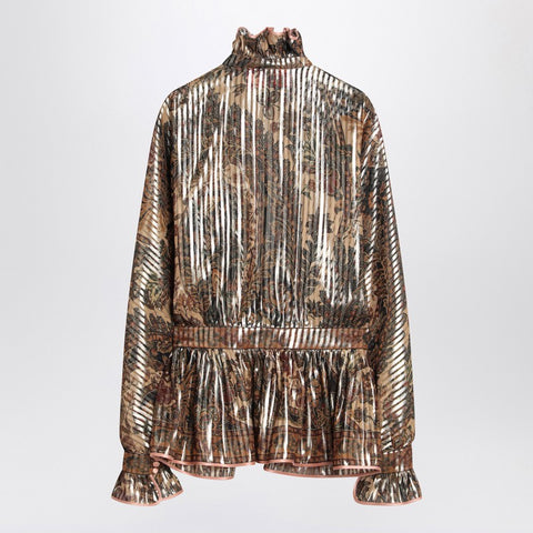 Valentino Valentino Loose pleated silk-blend shirt