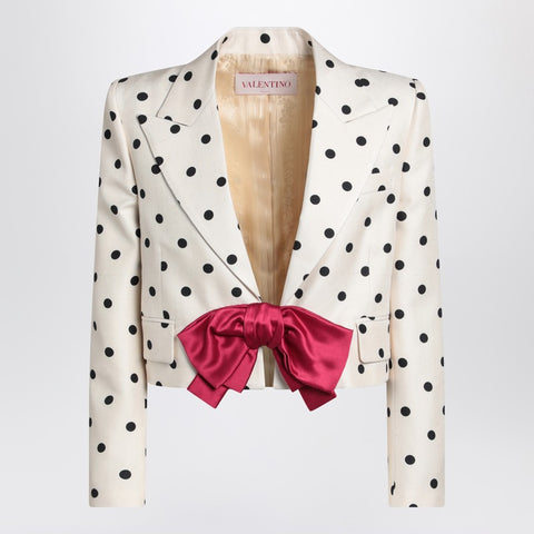 Valentino Valentino Ivory jacket with Plusdepois print