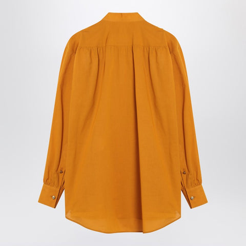 Valentino Valentino Ochre yellow shirt with beads and lace