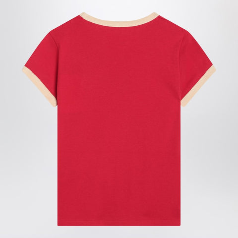 Valentino Red T-shirt with Chez Valentino print