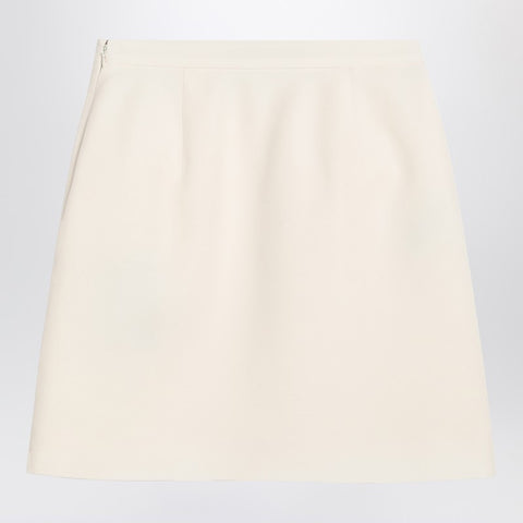 Valentino Valentino Ivory Crepe Couture Mini Skirt