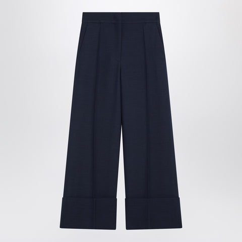 Valentino Valentino Indigo pants in wool and silk