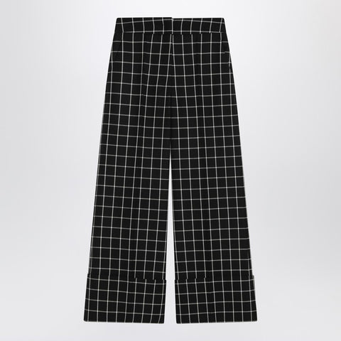 Valentino Valentino Black/ivory chequered trousers