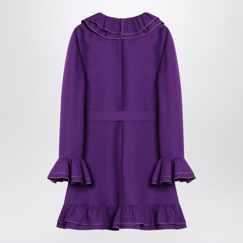 Valentino Valentino Purple wool and silk mini dress