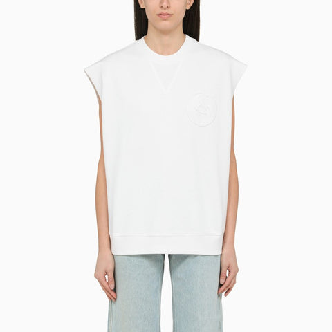 Stella McCartney Stella McCartney White cotton over vest with logo