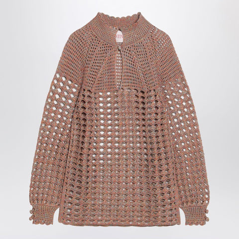 Valentino Valentino Openwork sweater in linen blend