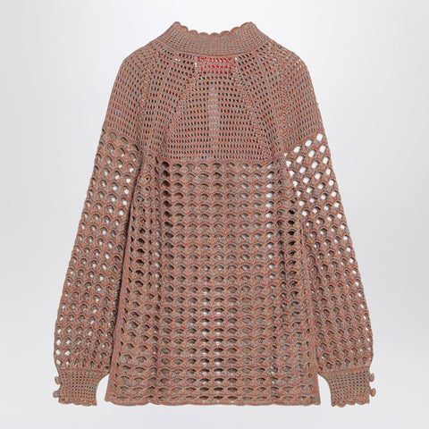 Valentino Valentino Openwork sweater in linen blend