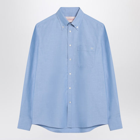 Valentino Valentino Light blue cotton button-down shirt