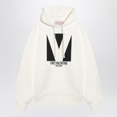 Valentino Ivory sweatshirt with Chez Valentino print