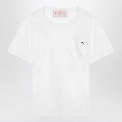 Valentino Valentino White T-shirt with Signature VLogo