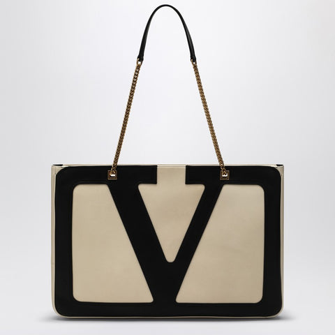 Valentino Garavani Valentino Garavani Large Viva Superstar bag in butter white/black