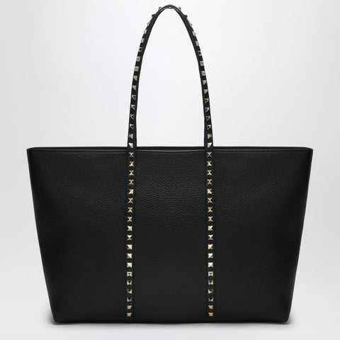 Valentino Garavani Valentino Garavani Rockstud medium tote bag in black leather