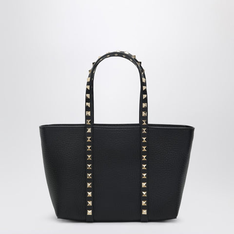Valentino Garavani Valentino Garavani Black leather mini Rockstud tote bag