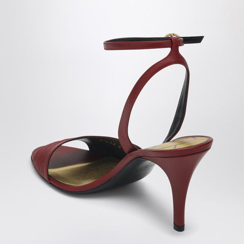 Valentino Garavani Valentino Garavani Dark red leather Sandalo Ladycrush