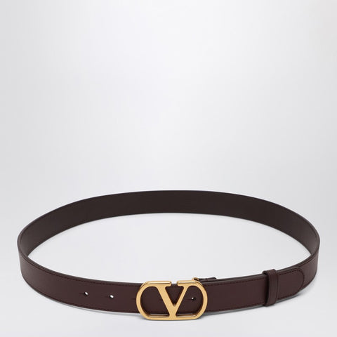 Valentino Garavani Valentino Garavani Vlogo Signature dark brown belt