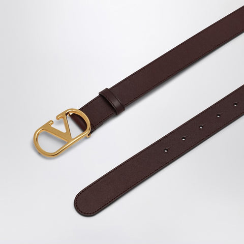 Valentino Garavani Valentino Garavani Vlogo Signature dark brown belt