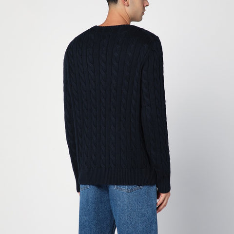 Polo Ralph Lauren Polo Ralph Lauren Navy blue cable-knit crew-neck sweater