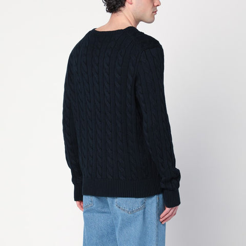 Polo Ralph Lauren Polo Ralph Lauren Navy blue cable-knit crew-neck sweater