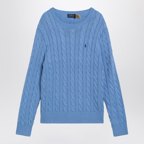 Polo Ralph Lauren Polo Ralph Lauren Light blue cotton cable-knit jumper
