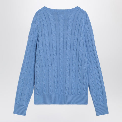 Polo Ralph Lauren Polo Ralph Lauren Light blue cotton cable-knit jumper