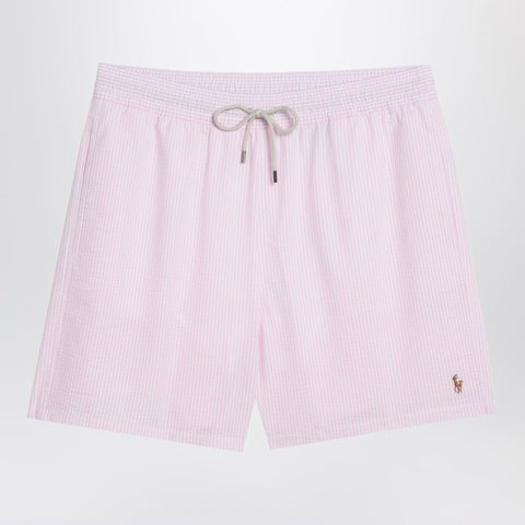 Polo Ralph Lauren Polo Ralph Lauren White/pink striped swim trunks
