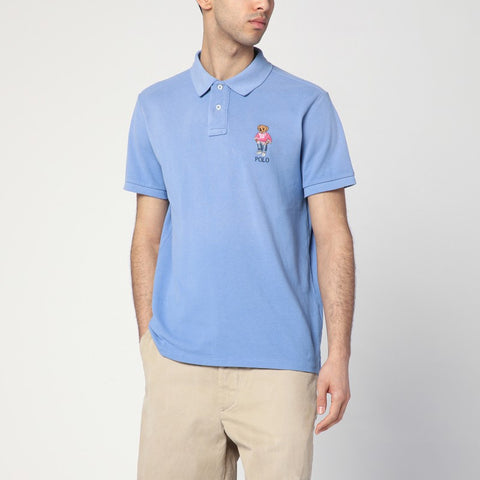 Polo Ralph Lauren Polo Ralph Lauren Light blue polo with Polo Bear Custom Slim-Fit